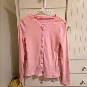 Pink Button-Up Cardigan